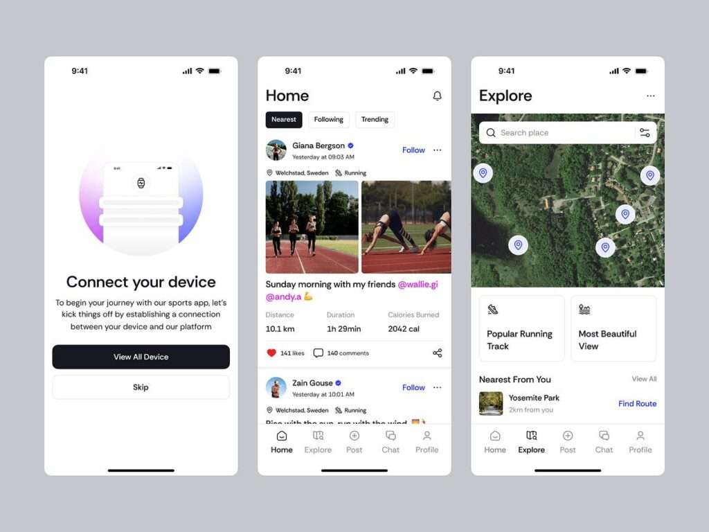 etruesports ios app navigation UI