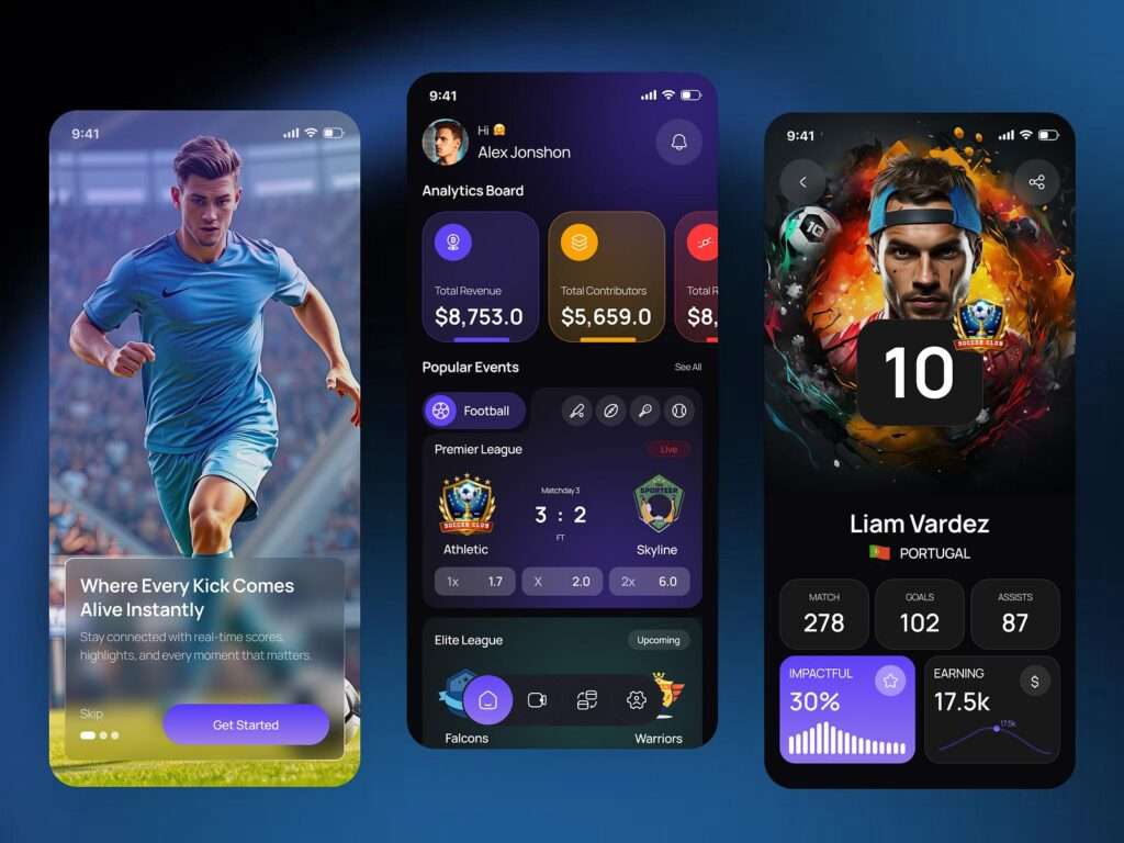 etruesports app stats dashboard